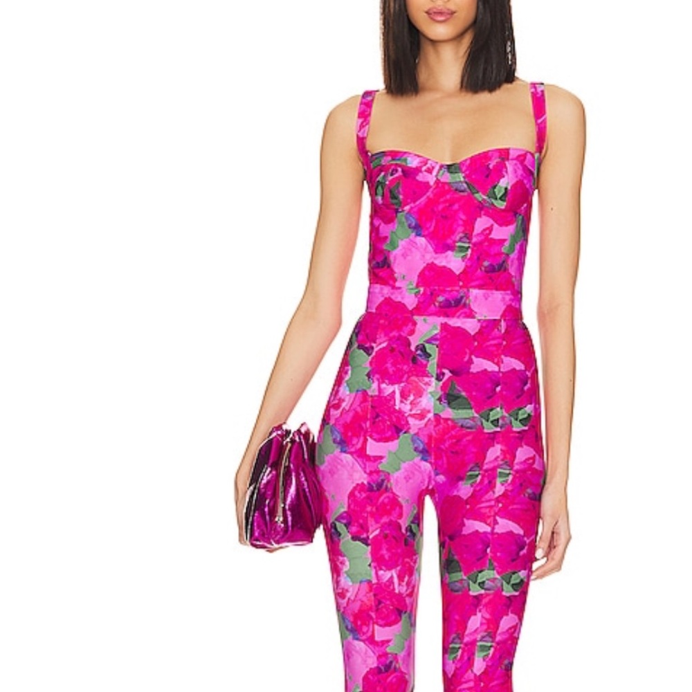 The New Arrivals by Ilkyaz Ozel Fonda Jumpsuit in Abstract Pink